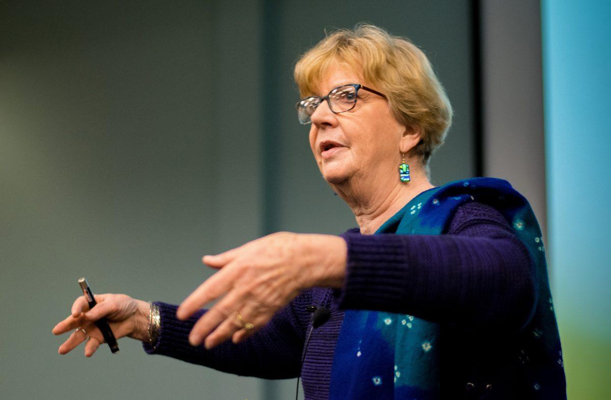 Susan Wadley, professor of anthropology, came to UT to share with students, faculty and the community the stories behind Mithila artwork.