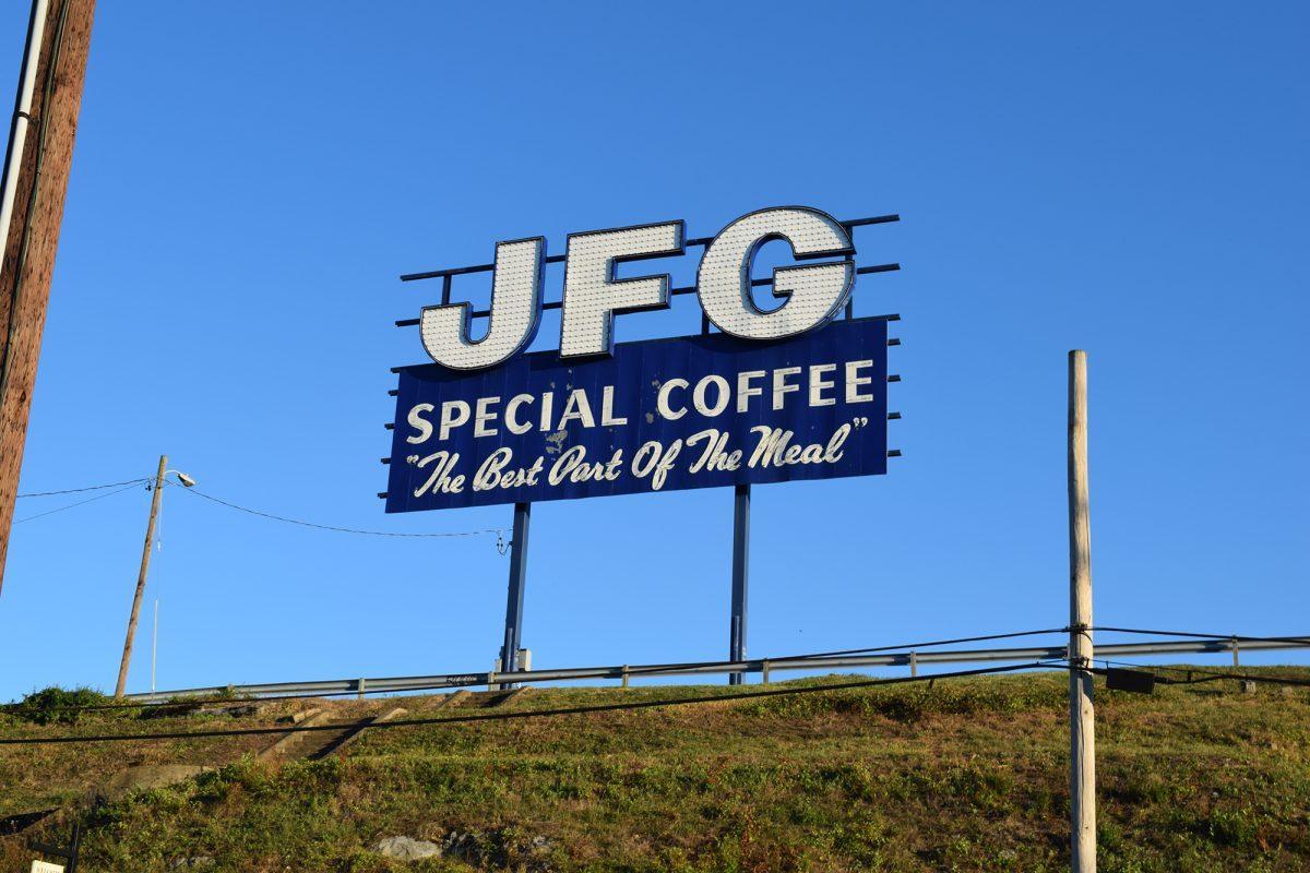 JFG, which was originally founded in Morristown, Tennessee, in 1882 as a grocery company, began roasting in Knoxville in 1924. It started using the Knoxville building as its headquarters, as well as a roasting plant, in 1926.
