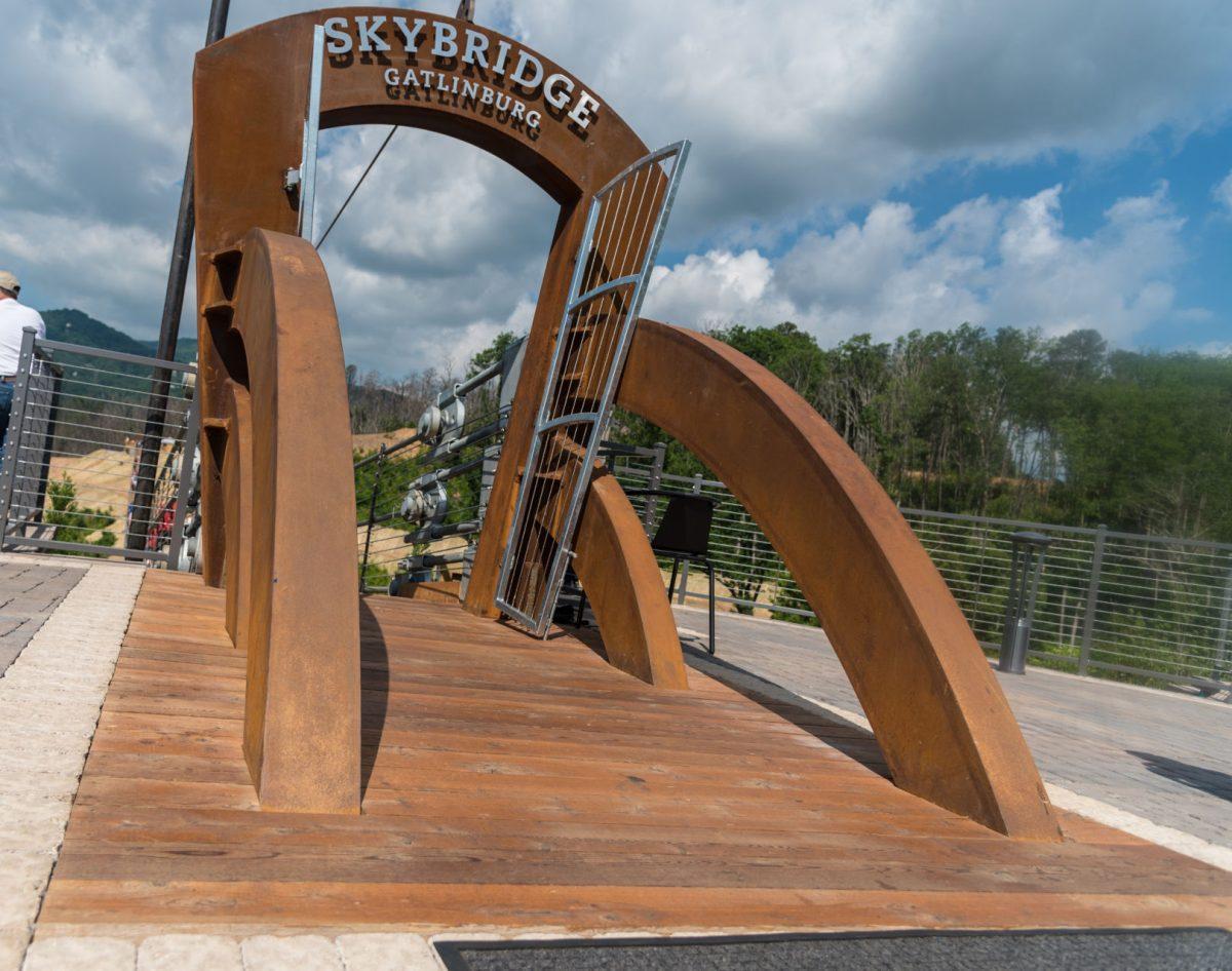 The front gate of the newly opened "SkyBridge," on Tuesday, May 28, 2019.