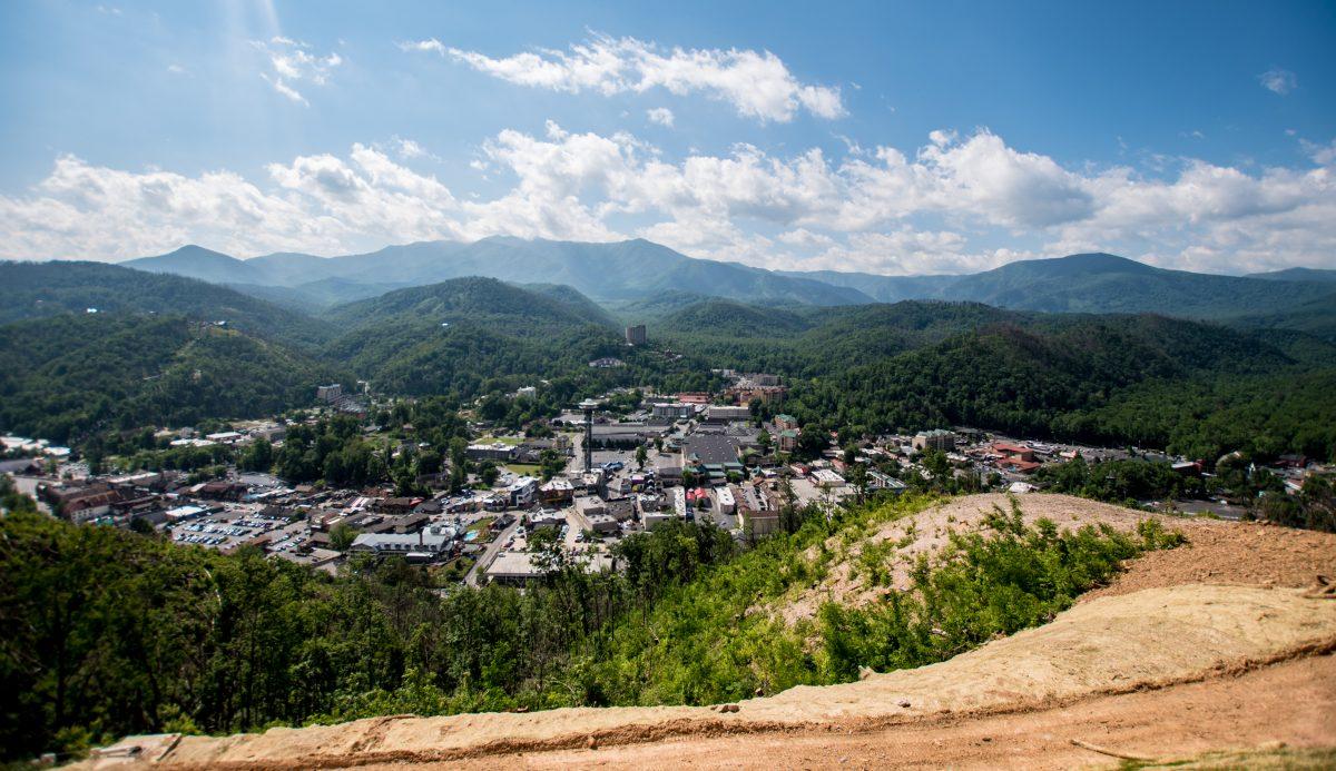A view of Gatlinburg from the newly opened "SkyBridge," on Tuesday, May 28, 2019.