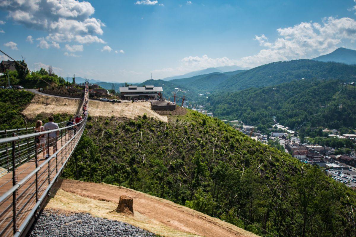 A view of Gatlinburg from the newly opened "SkyBridge," on Tuesday, May 28, 2019.