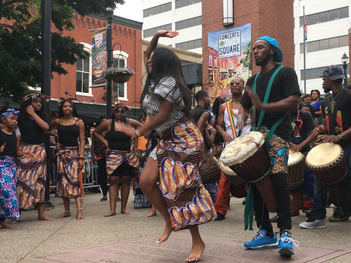 Dancers from the Watoto troupe perform alongside Indigenous Vibes. 