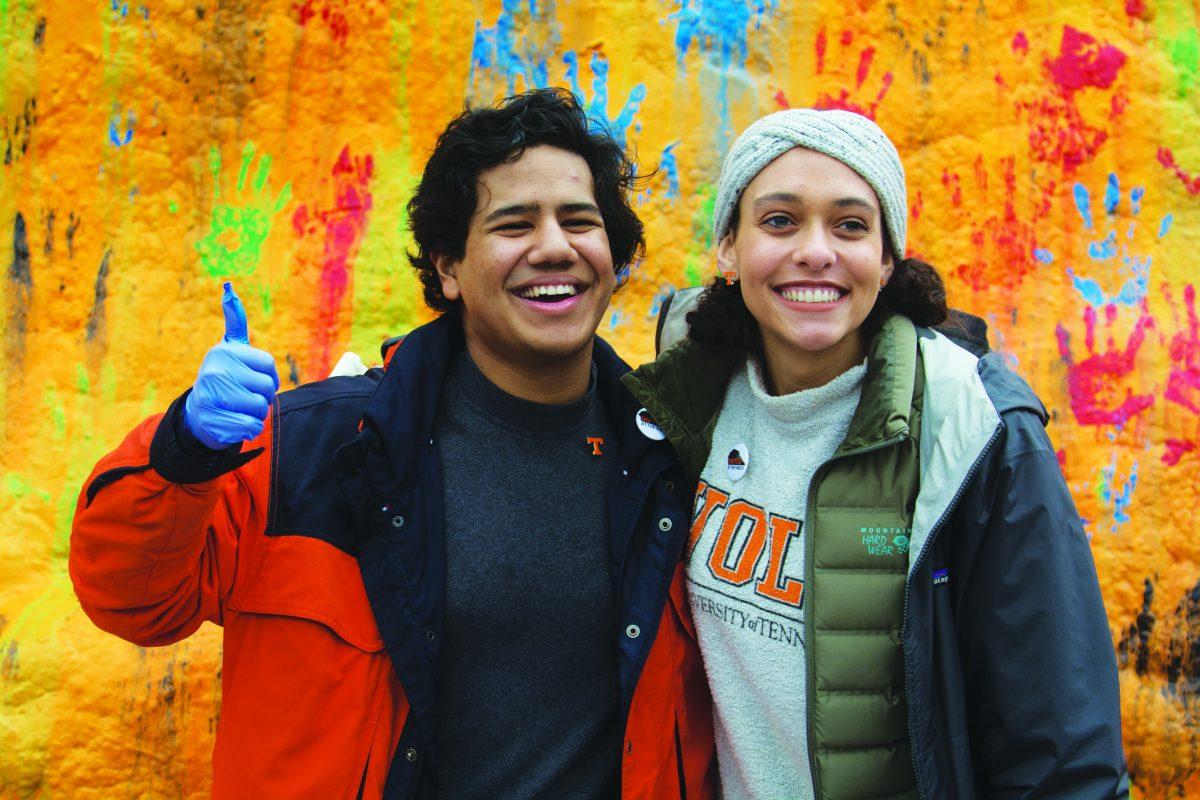 SGA President Ovi Kabir and Student Services Director Maddie Stephens attended the United at the Rock event on Wednesday Feb. 20, 2019.