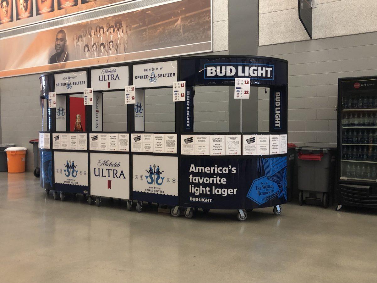 Six types of beer will be sold at five kiosks in Thompson-Boling Arena. 