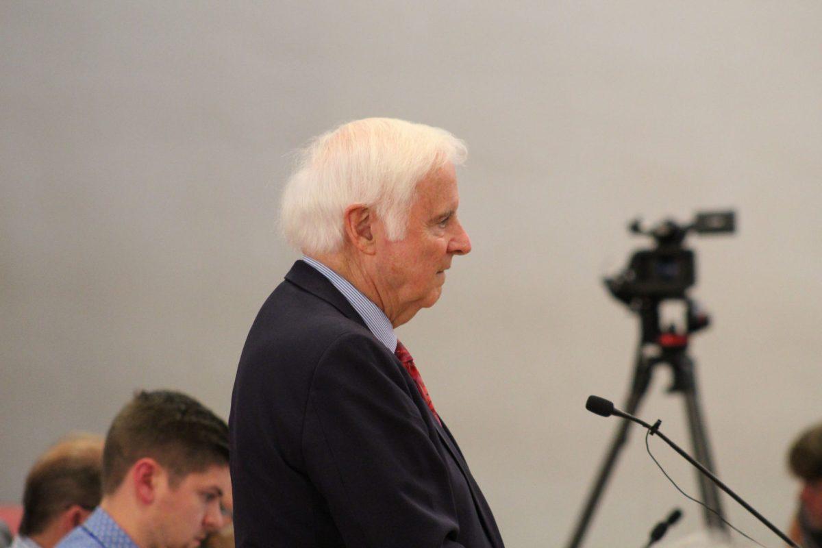 Former mayor of Knoxville, Randy Tyree, speaks about the World's Fair and renaming the Performance Lawn at World's Fair Park at the City Council meeting on Tuesday, September 24, 2019.