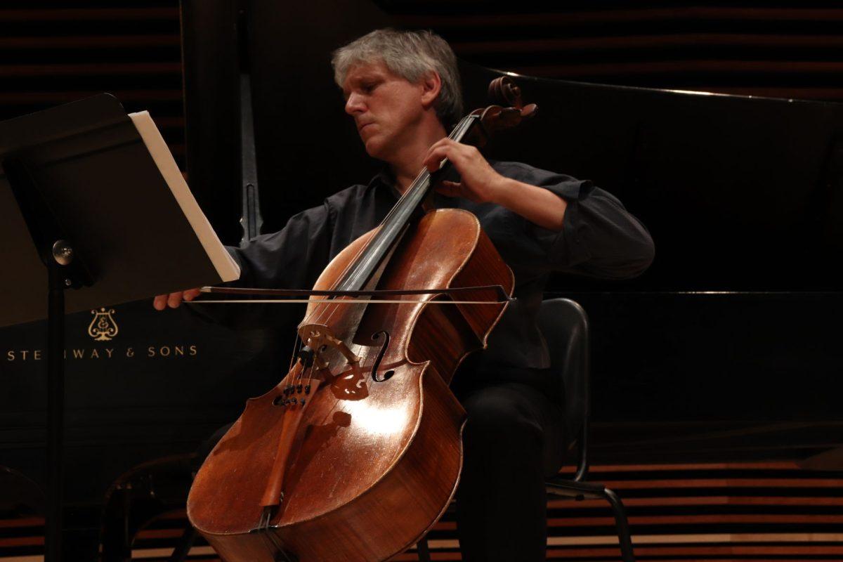 Wesley Baldwin pours his talent into every note as his cello's melody carries throughout the recital hall on Friday, September 20, 2019.
 