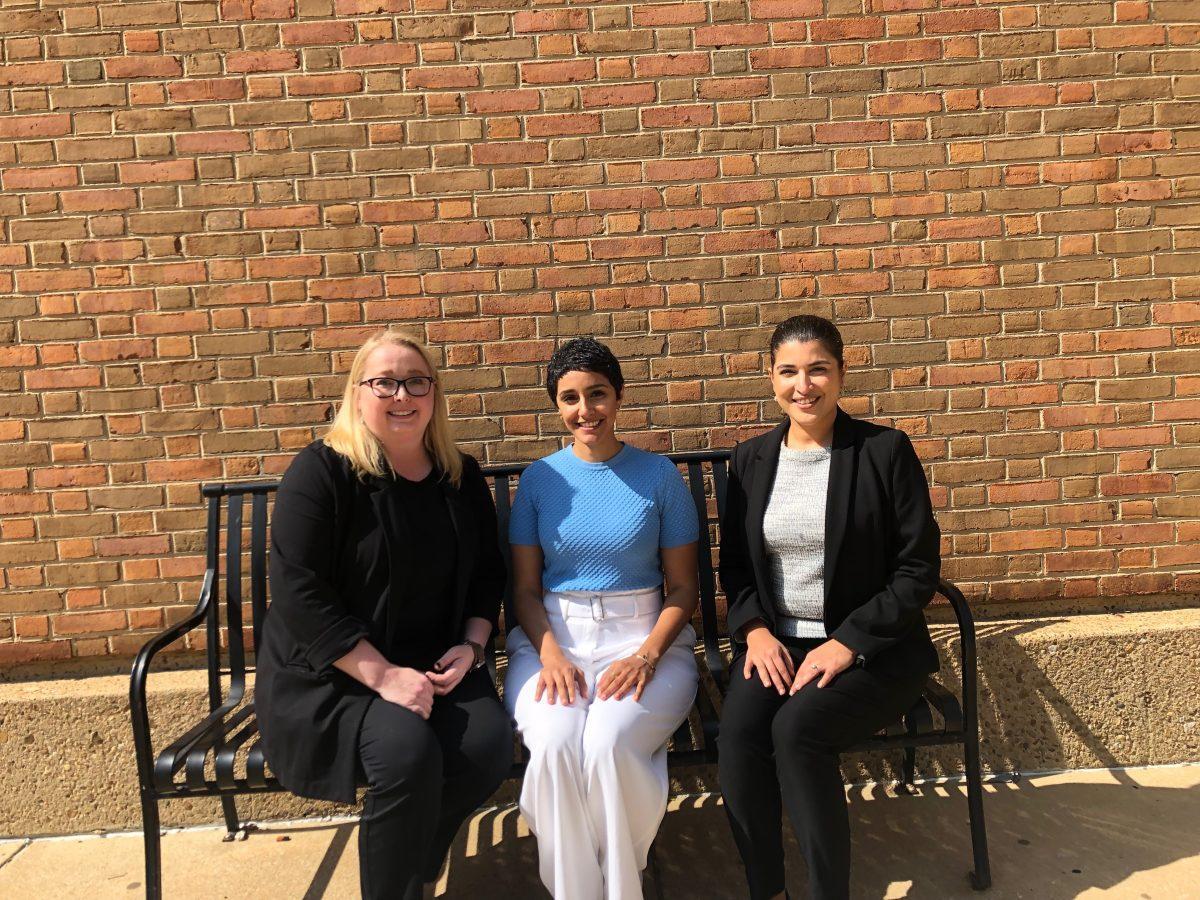 From left to right: Allison Critcher, Nourah Shuaibi and Amnah Ibraheem, organizers of the upcoming Women's Development Conference.