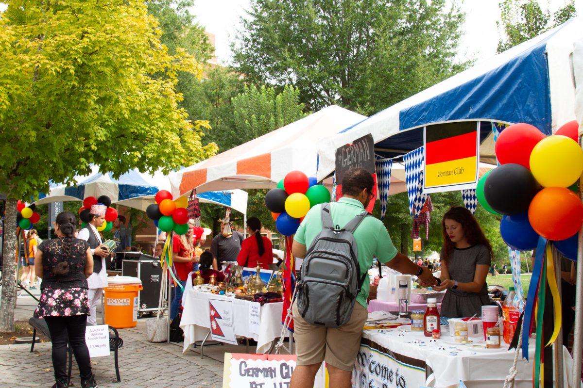 The Nepali Student Association and the German Club were some of the several booths at the International Festival on Ped Walkway on Friday, September 27, 2019.
