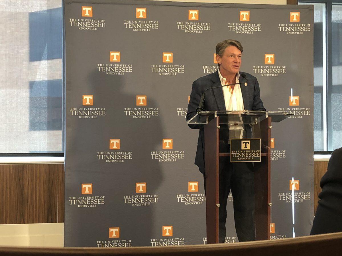 Interim President Randy Boyd closed Tuesday's news conference sharing UT's study on the Tennessee Promise. 