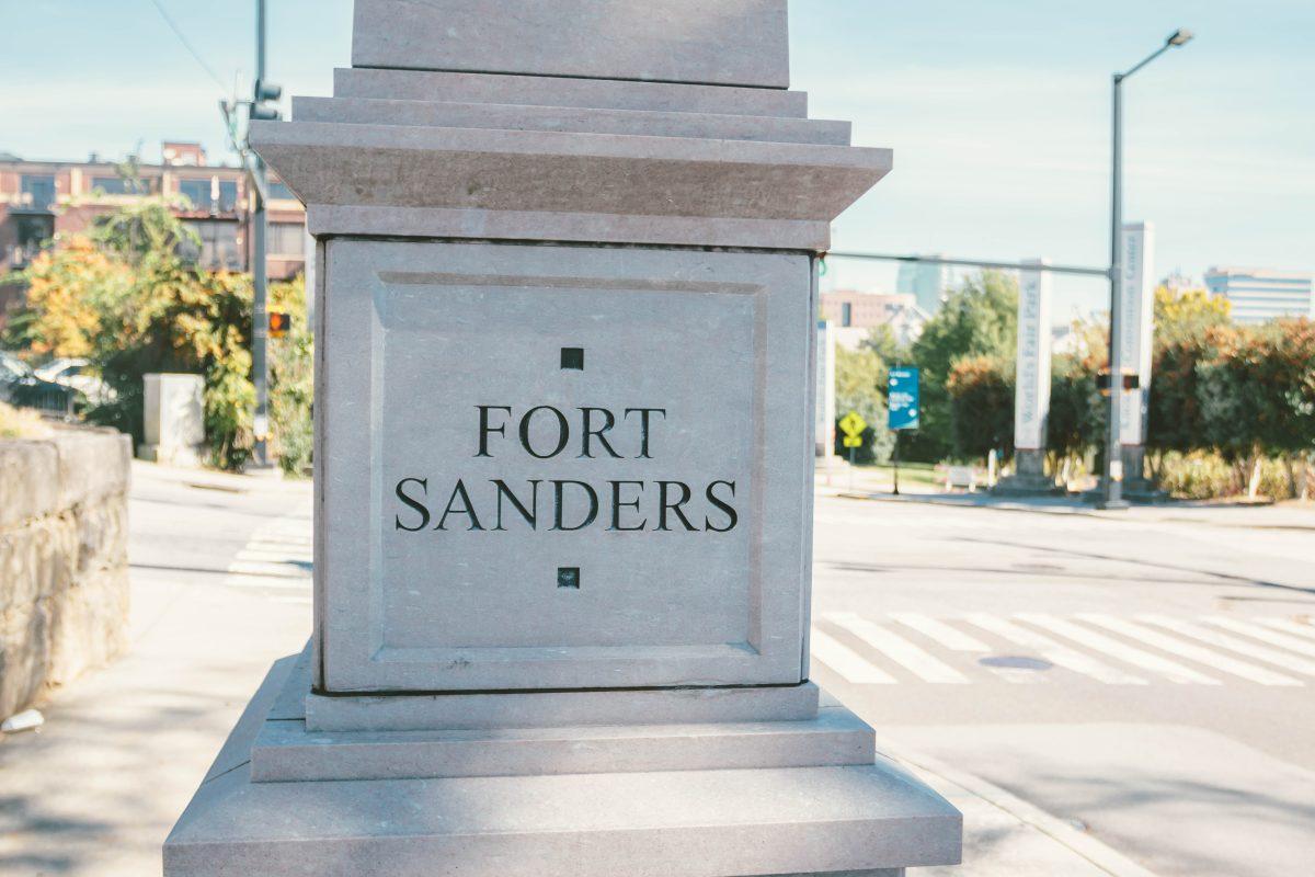Fort Sanders monuments mark the boundaries of the fort. 