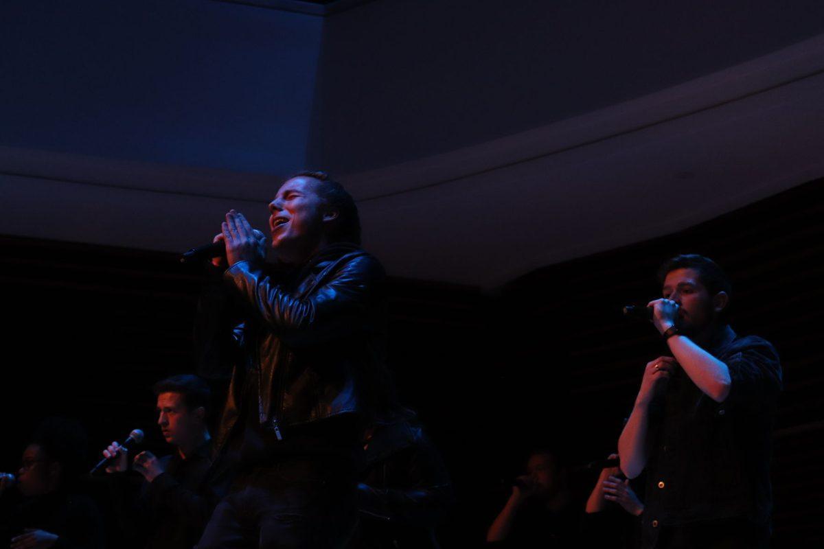 Lee Pinkston blows the crowd away with his triumphant performance of Brendan Urie's "Say Amen," during the UT Singers Homecoming Concert on Friday, November 1, 2019.