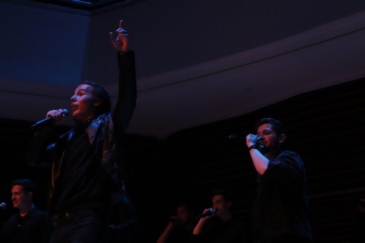 Lee Pinkston blows the crowd away with his triumphant performance of Brendan Urie's "Say Amen," during the UT Singers Homecoming Concert on Friday, November 1, 2019.