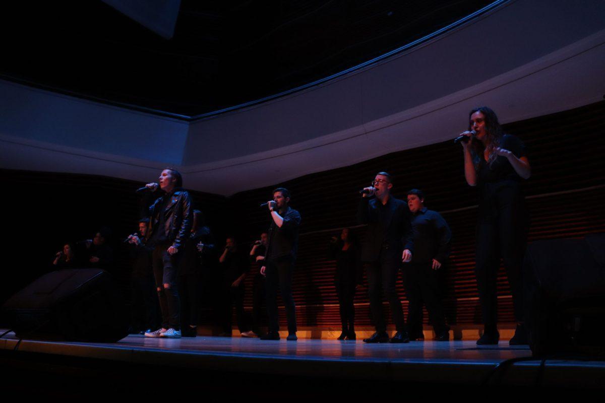 The UT singers dazzle their audience with their vocal talents after putting on a Homecoming Concert in the Haslam Music Center on Friday, November 1, 2019.
