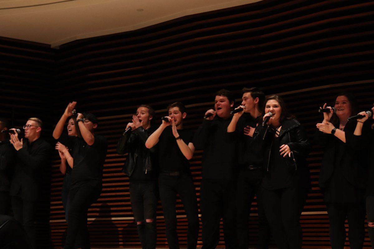 The UT singers perform during the Homecoming Concert in the Haslam Music Center on Friday, November 1, 2019.