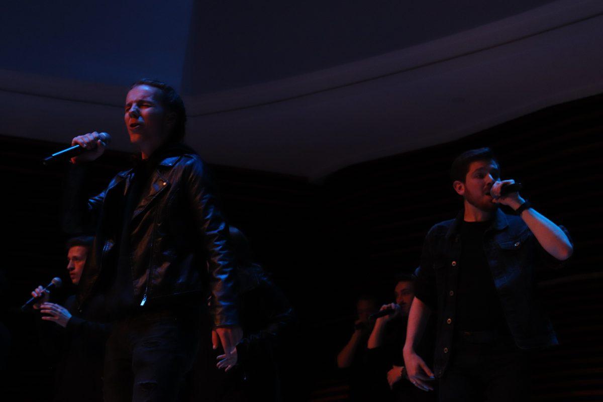 Lee Pinkston blows the crowd away with his triumphant performance of Brendan Urie's "Say Amen," during the UT Singers Homecoming Concert on Friday, November 1, 2019.