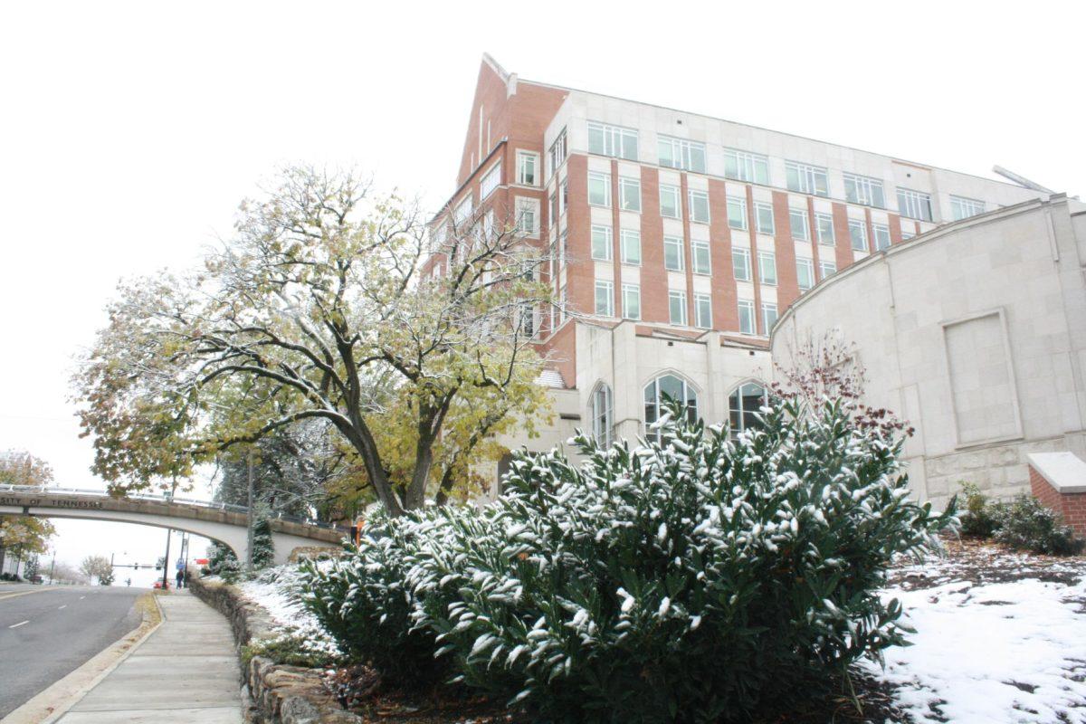 Snow covering the University of Tennessee, Knoxville's campus on Tuesday, November 12, 2019.
