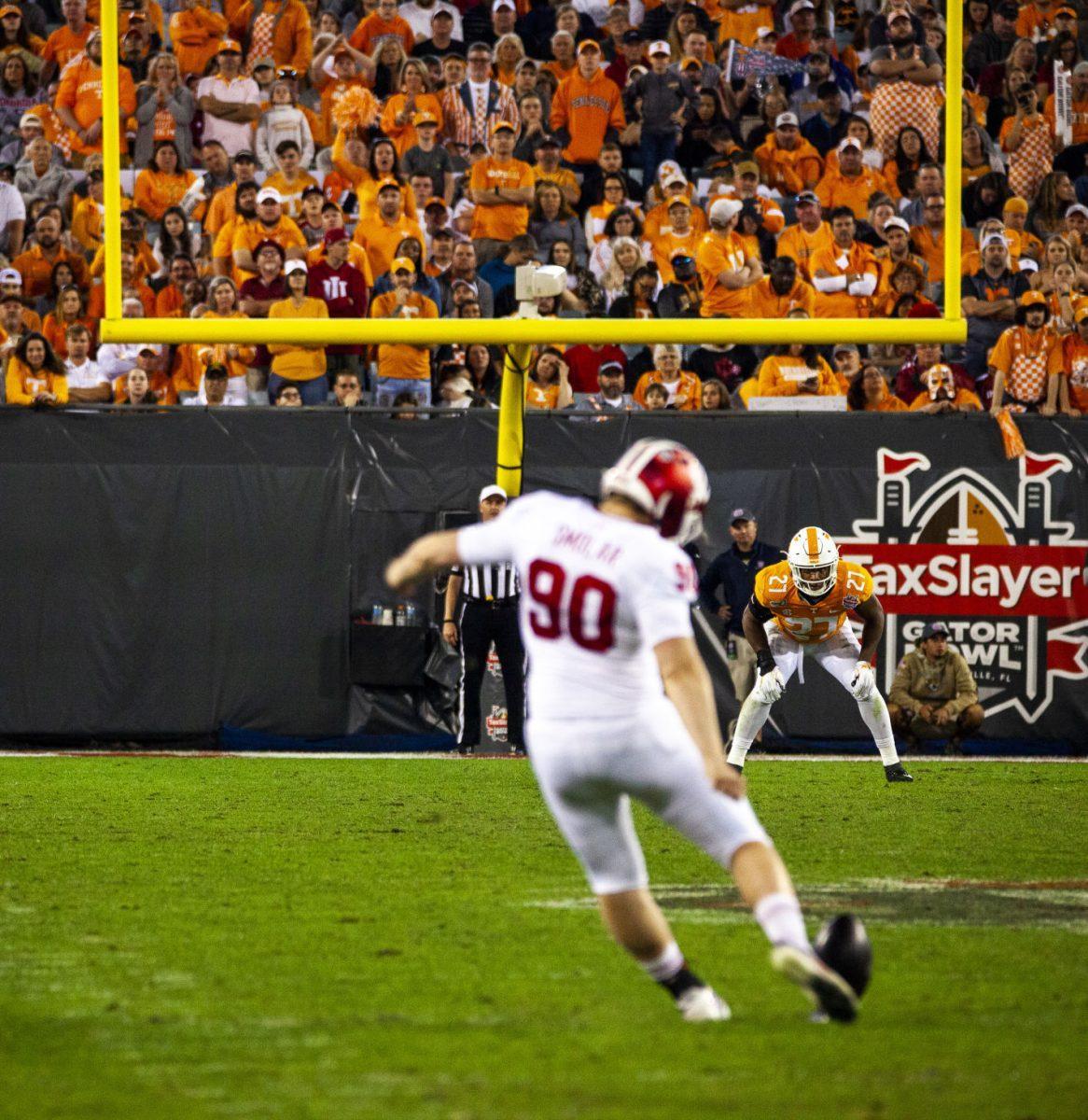 Tennessee volunteers facing Indiana in the 2020 Tax Slayer Bowl.