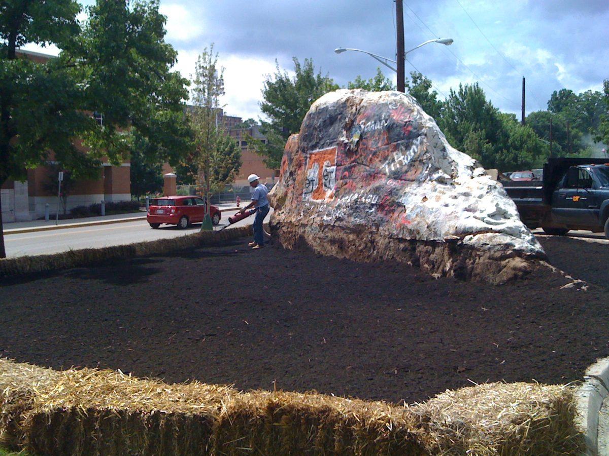 The Rock being moved to its current location in 2009.