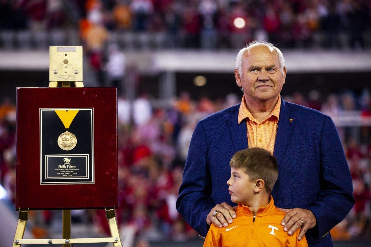 Phillip Fulmer honored by the Gator Bowl on Thursday, January 2, 2020.