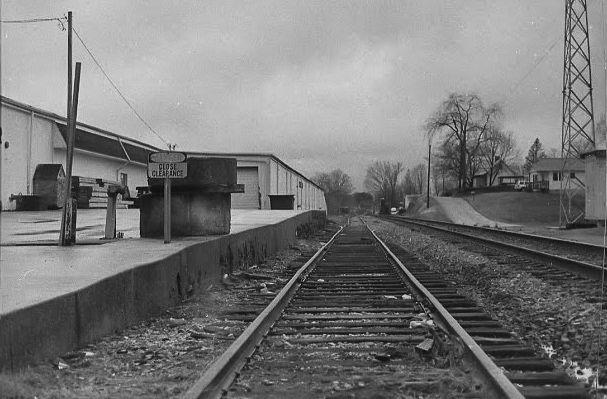 Tracks that once carried the main cash crop of farmers in the New Tazewell area, Burley tobacco, now help bring freight and lumber into the area.