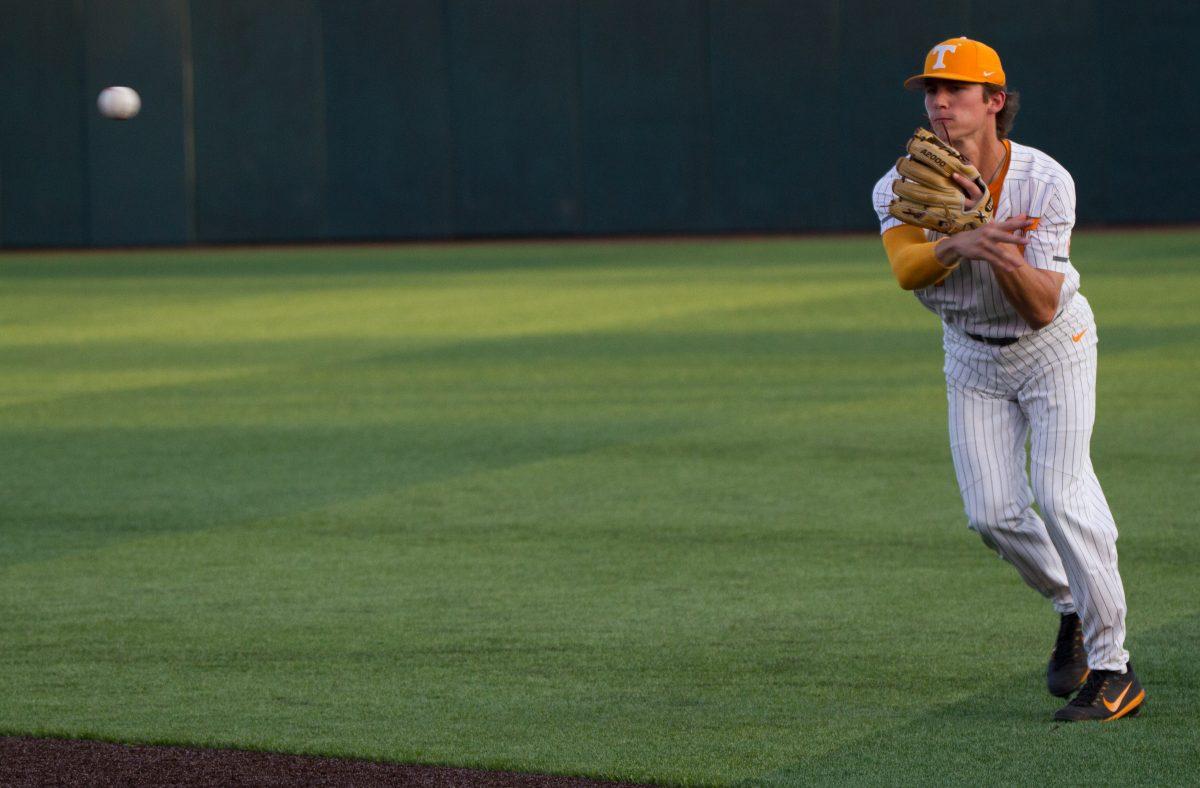 #7, Jake Rucker, throws the ball during the game against Ole Miss on Thursday, May 16, 2019.