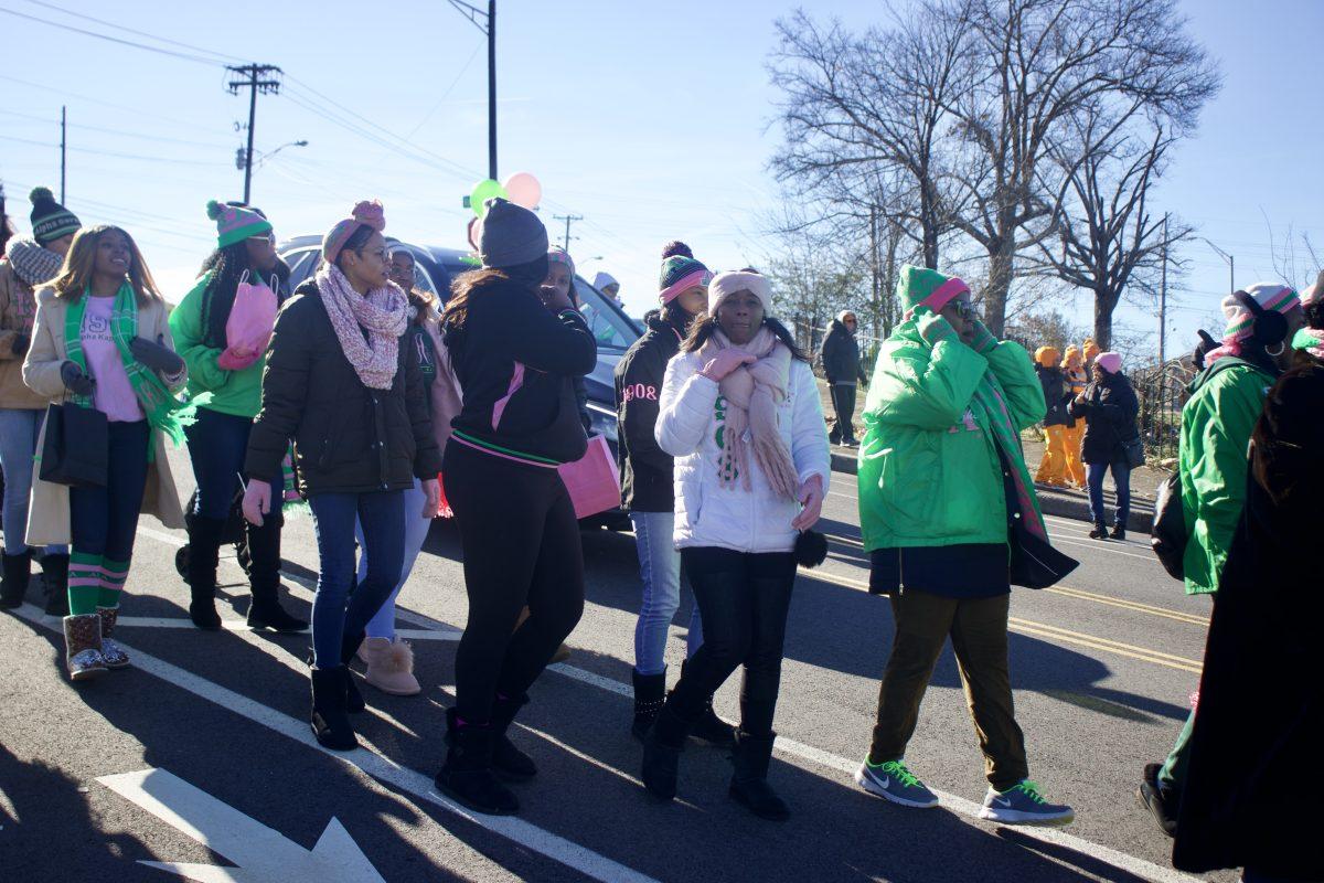 Lailah BlackwellThe lovely ladies of the Alpha Kappa Alpha Sorority, marching proudly on this wonderful MLK day.