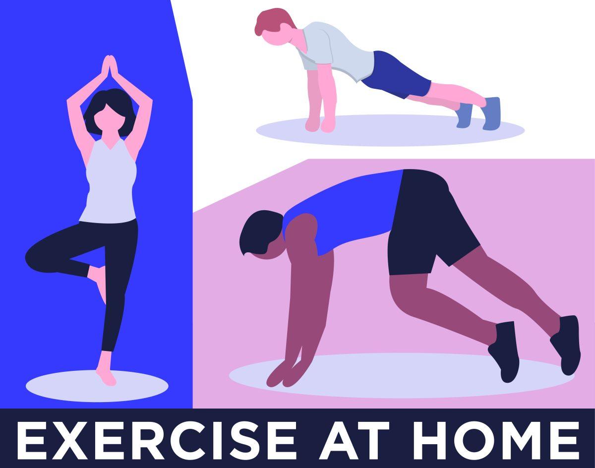 Exercise at home graphic