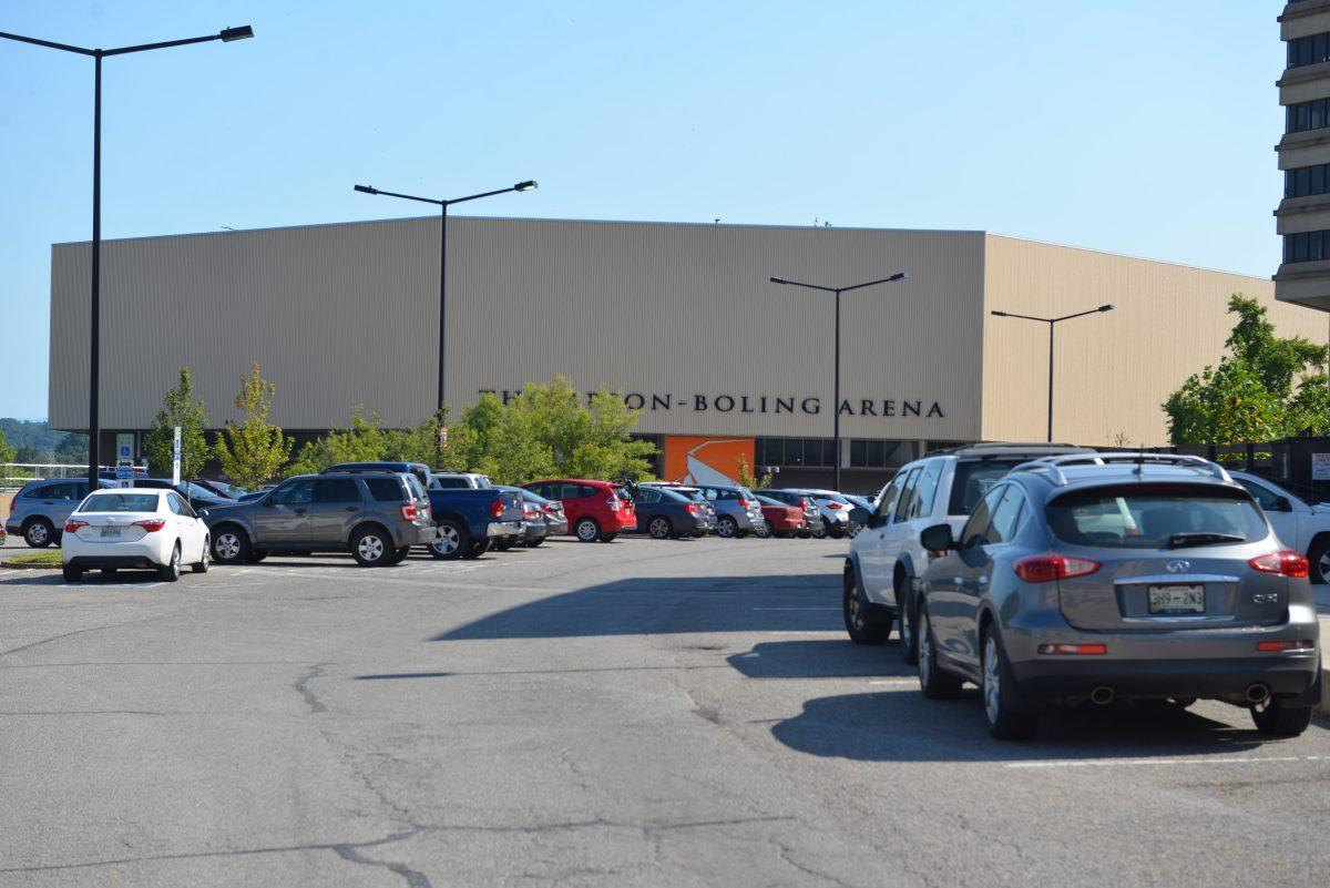The outside of Thompson-Boling Arena.
