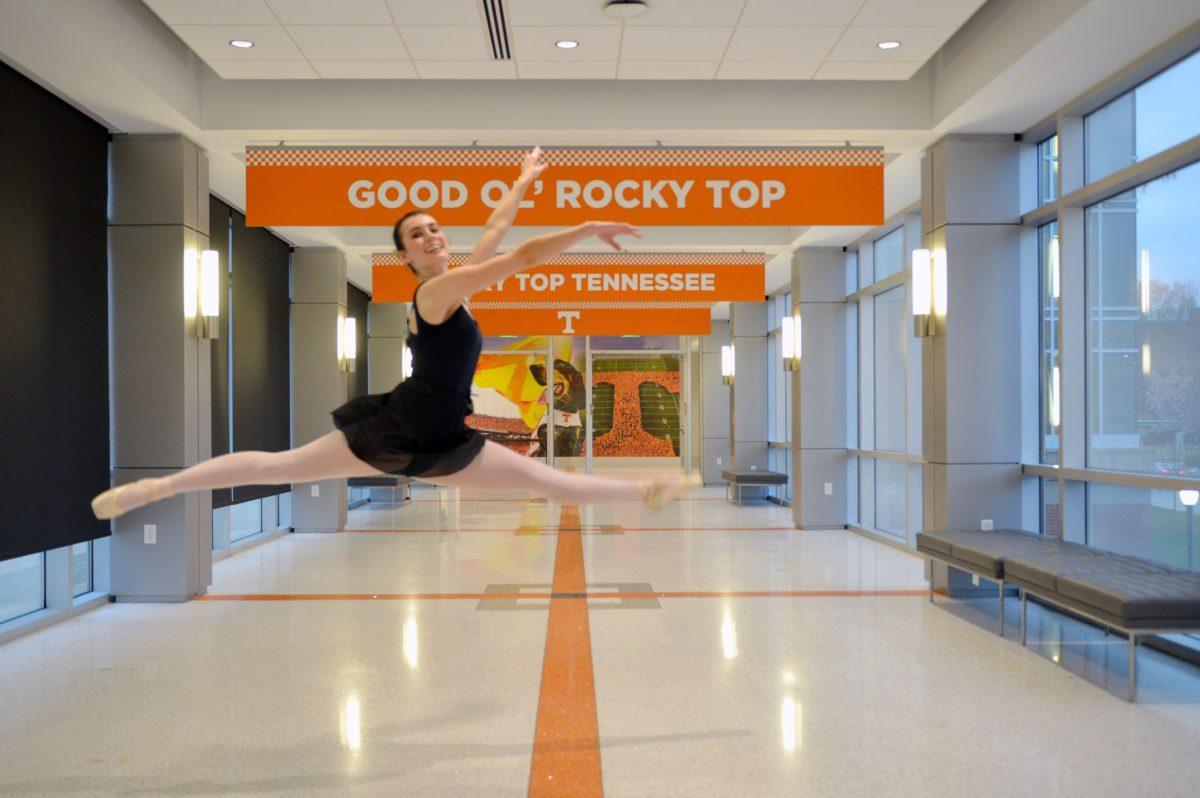 VOLS En Pointe member Elizabeth Cousins, senior in neuroscience, started dancing when she was young and has continued her passion into college.