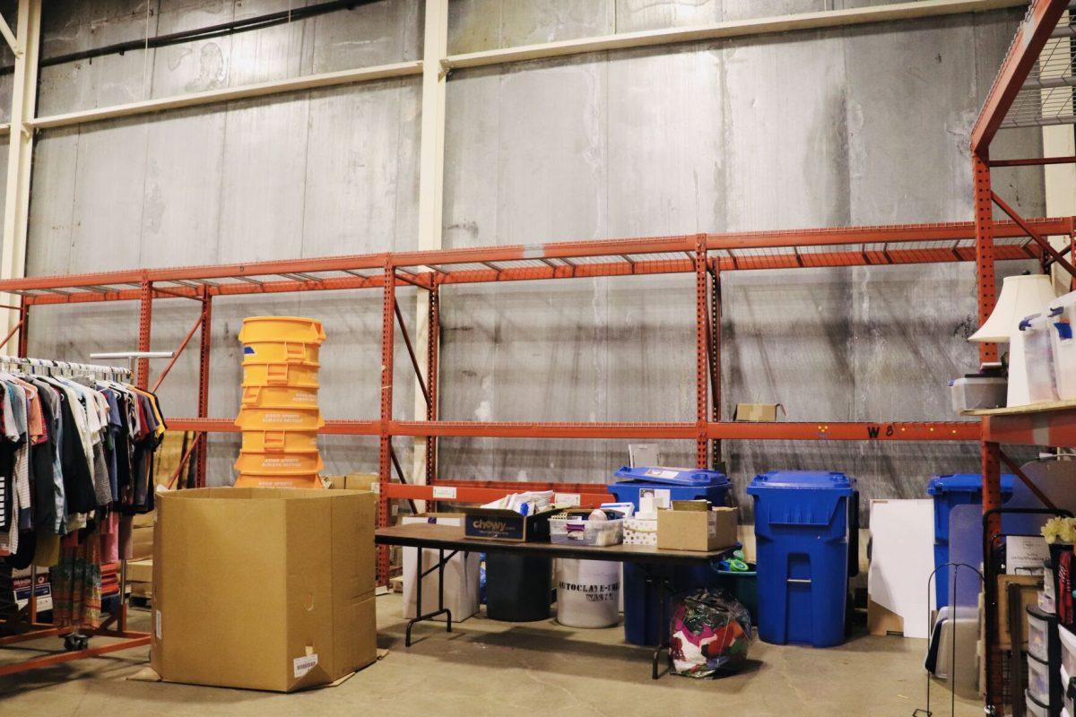 A space in the warehouse that the UTK Free Store completely cleared out so they could have more space on Sept. 17, 2020.