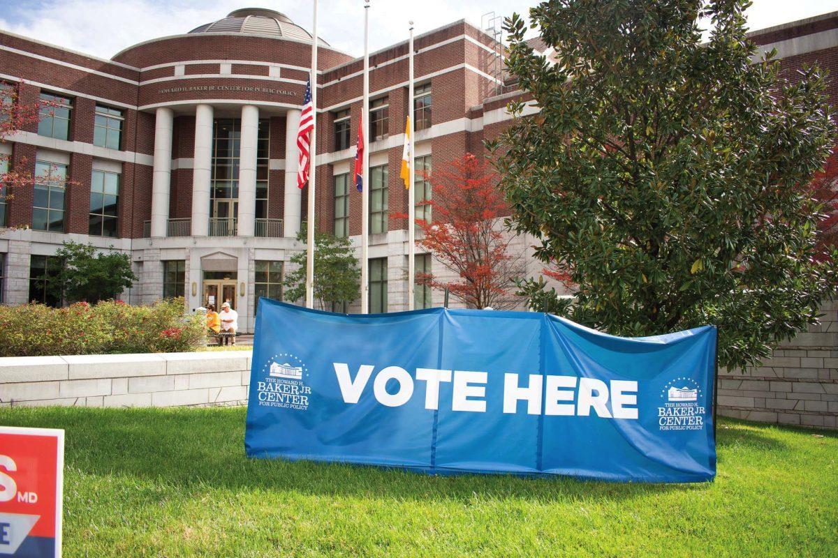 The Baker School of Public Policy and Public Affairs is an early voting location in the 2024 election located on Cumberland Avenue. Wednesday, Oct. 28, 2020.
