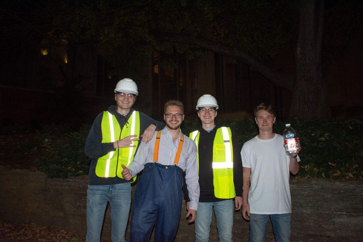 Halloween celebrators out for the night on Cumberland Avenue on Oct. 31, 2020. 
