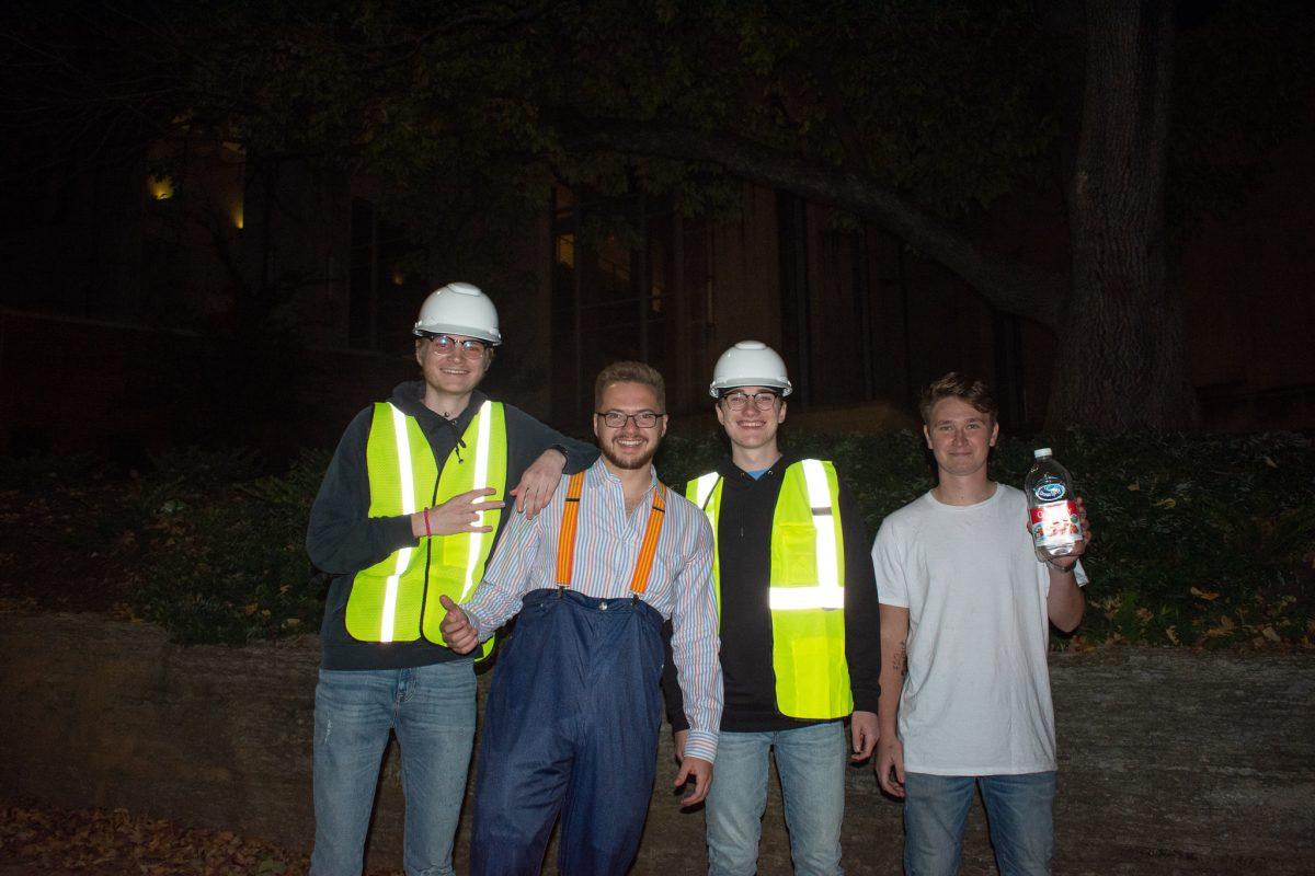 Halloween celebrators out for the night on Cumberland Avenue on Oct. 31, 2020. 