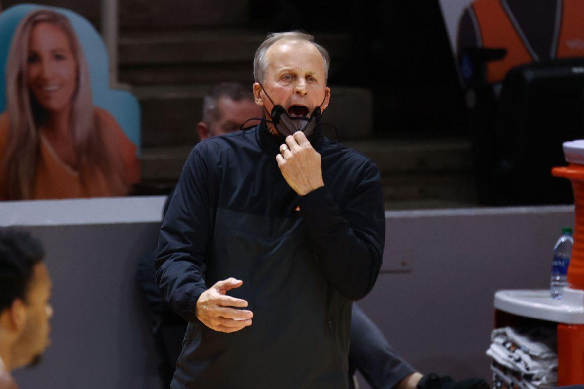 Jan 23, 2021; Knoxville, Tennessee, USA; Tennessee Volunteers head coach Rick Barnes during the first half against the Missouri Tigers at Thompson-Boling Arena. Mandatory Credit: Randy Sartin-USA TODAY Sports