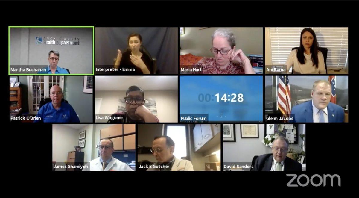 Dr. Martha Buchanan speaks at the virtual Knox County Board of Health meeting on Wednesday, Feb. 11, 2021.