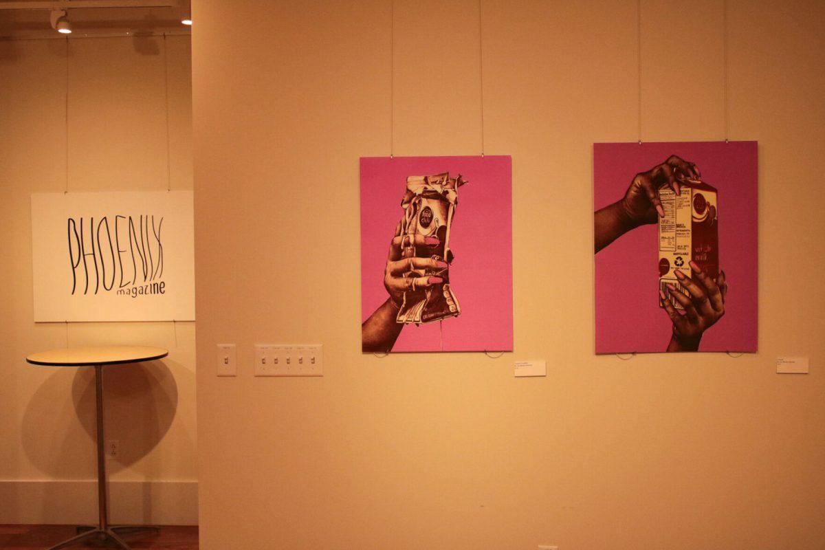 Phoenix Magazine's Pop Up 'Walk Through Magazine' exhibit open in the Student Union until March 15, 2021.