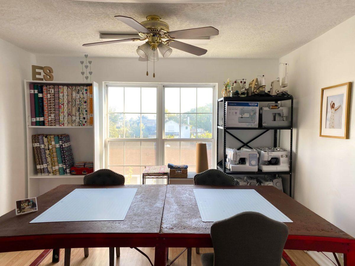 The Bottom, a black cultural community center, has a sewing room equipped with machines, fabrics, and other tools. Picture taken Wednesday Oct. 20, 2021.
