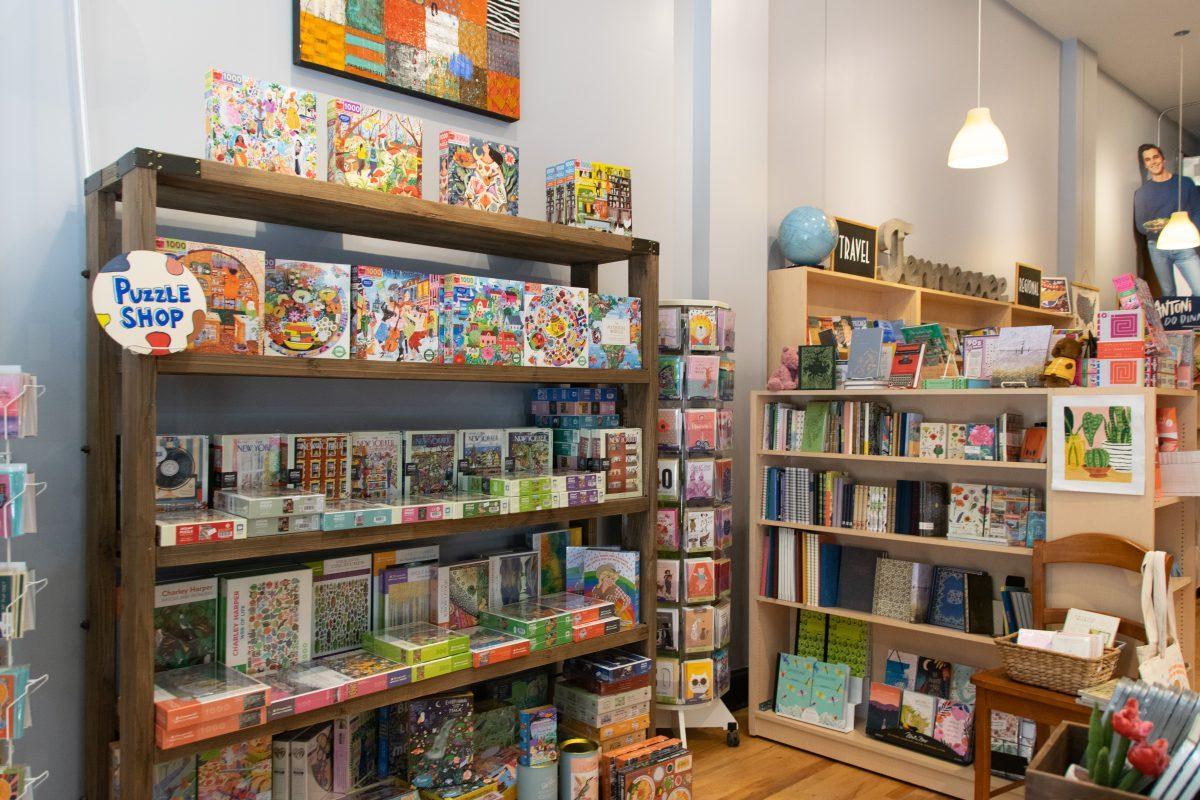 Union Ave Books has a large collection of games, puzzles, cards, and more, in addition to its collection of books for sale. Thursday Oct. 21, 2021.