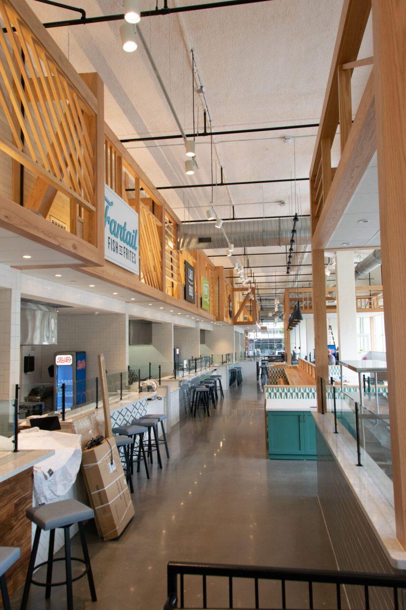 Interior of Knoxville's new Marble City Market food hall, a 15,000 square foot site in downtown Knoxville welcoming UT students, Knoxville residents, and visitors to stay and dine. Friday Oct. 22, 2021.