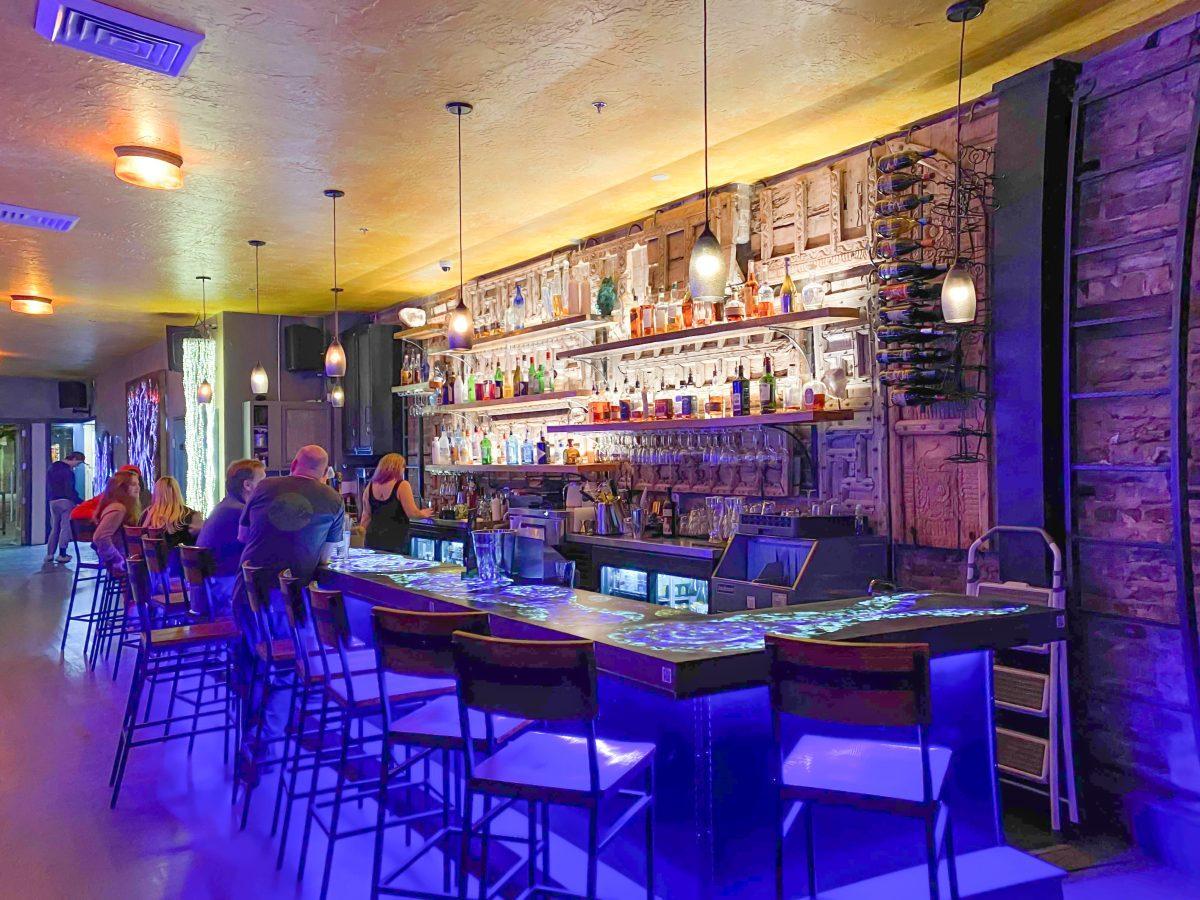 Inside of Bernadette's Crystal Gardens, a crystal-themed bar in Market Square constructed using 45,000 pounds of crystals, on Wednesday Nov. 10, 2021.