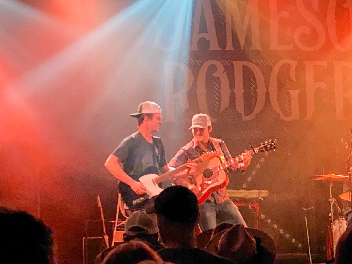 Jordan Rowe (right) and his band open for Jameson Rodgers at The Mill and Mine on Friday Nov. 19, 2021.