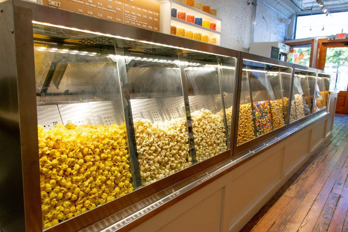 Different popcorns offered at Proper Popcorn's Market Square location on Wednesday, Oct 27, 2021.