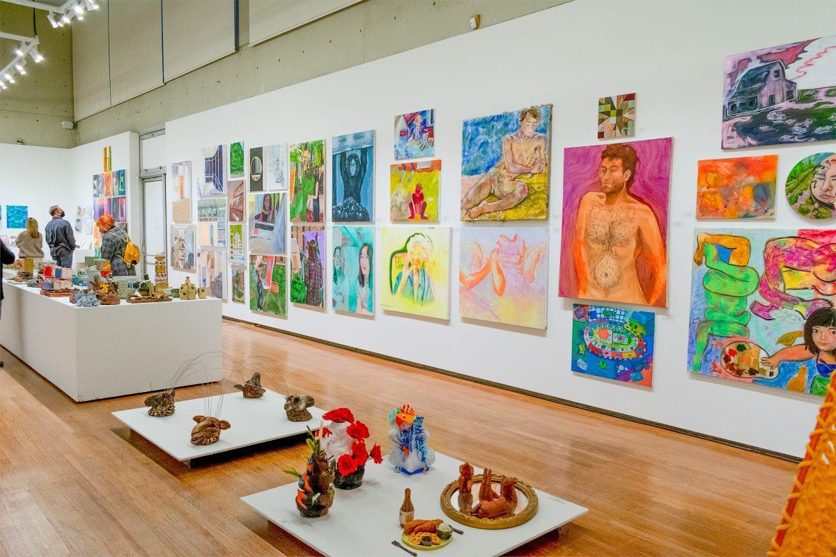 Student artwork on display at UTK's  Art and Architecture Building's Open House November 5, 2021