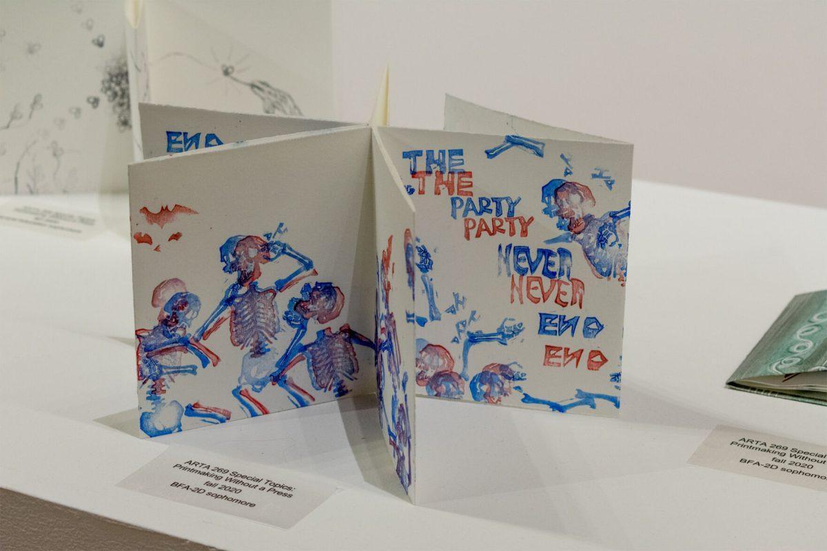 Student artwork on display at UTK's  Art and Architecture Building's Open House November 5, 2021