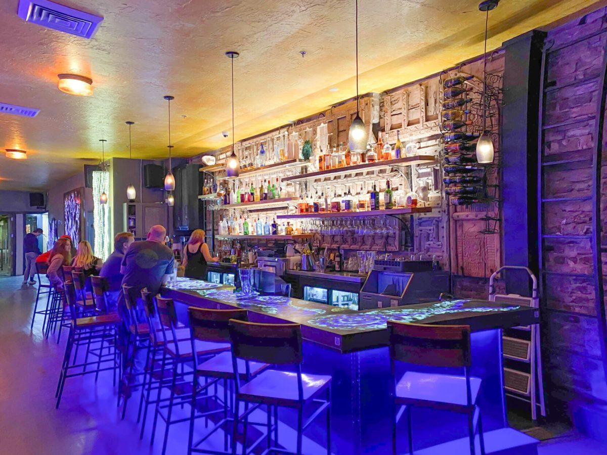 Inside of Bernadette's Crystal Gardens, a crystal-themed bar in Market Square constructed using 45,000 pounds of crystals, on Wednesday Nov. 10, 2021.