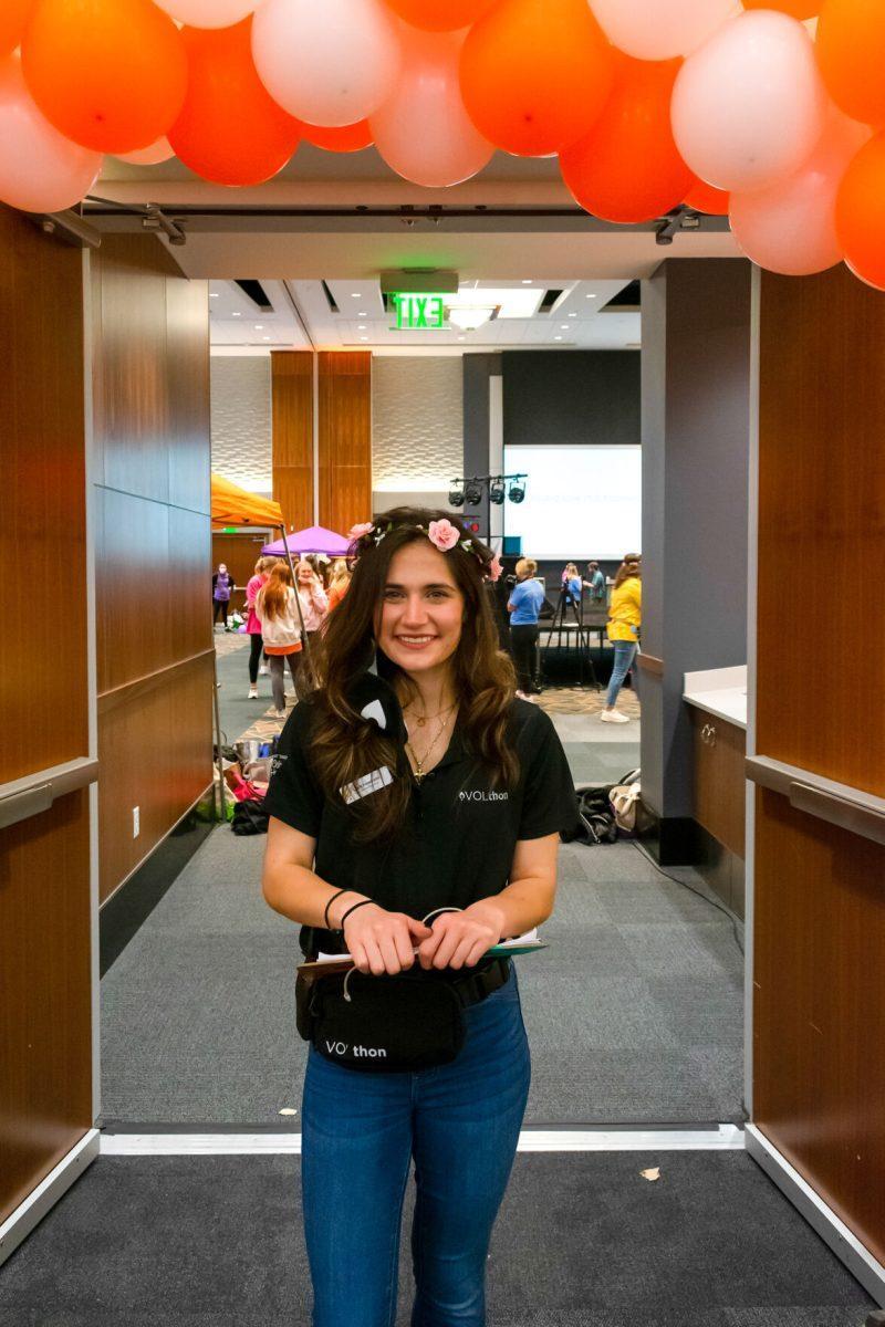 Lygia Karagiozis, the Vice President of Creative Marketing for Volthon in the Student Union on the day of the event. Saturday, Feb. 26, 2022.
