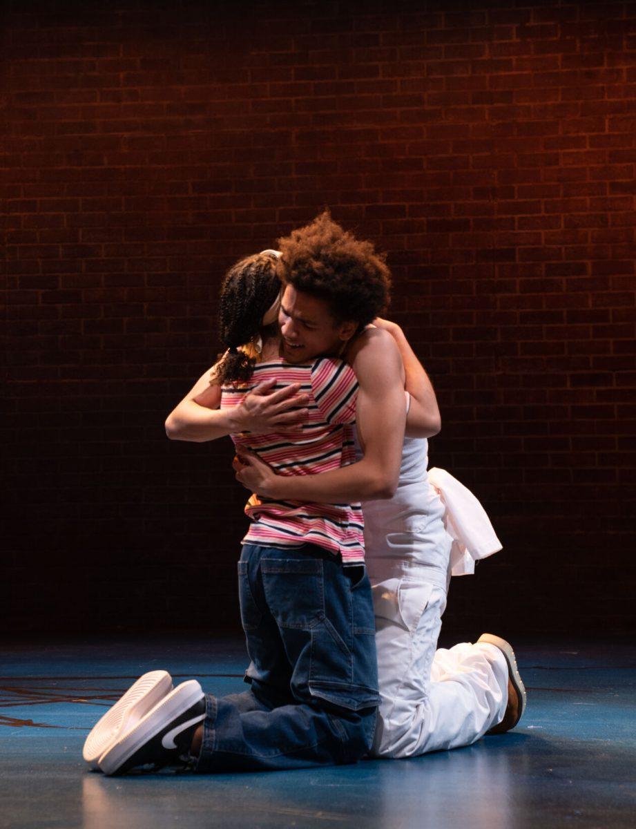 Jasmine R. Handy and LoRen Seagrave as Raylynn and De'Andre in the CBT production of "Blood at the Root."