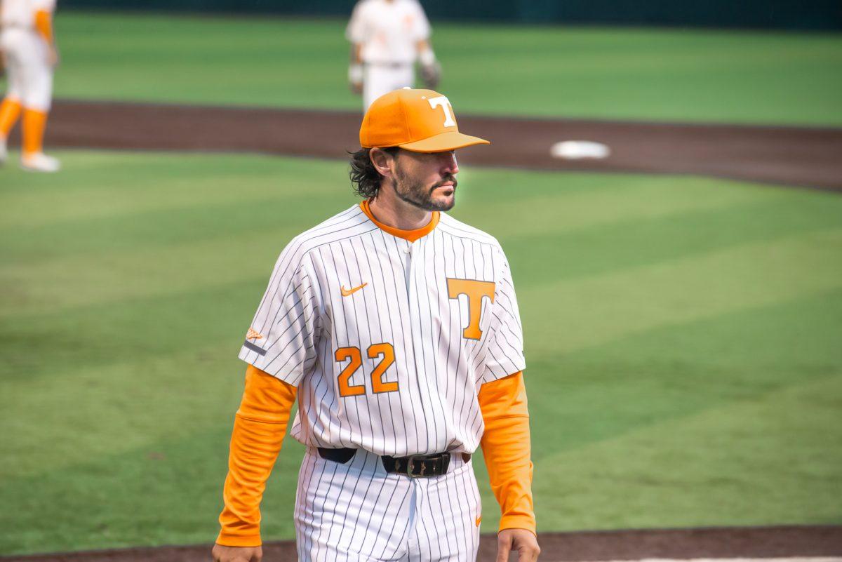 Head coach Tony Vitello during the Tennessee vs TN Tech game on Feb. 22, 2022 at Lindsey Nelson Stadium. 