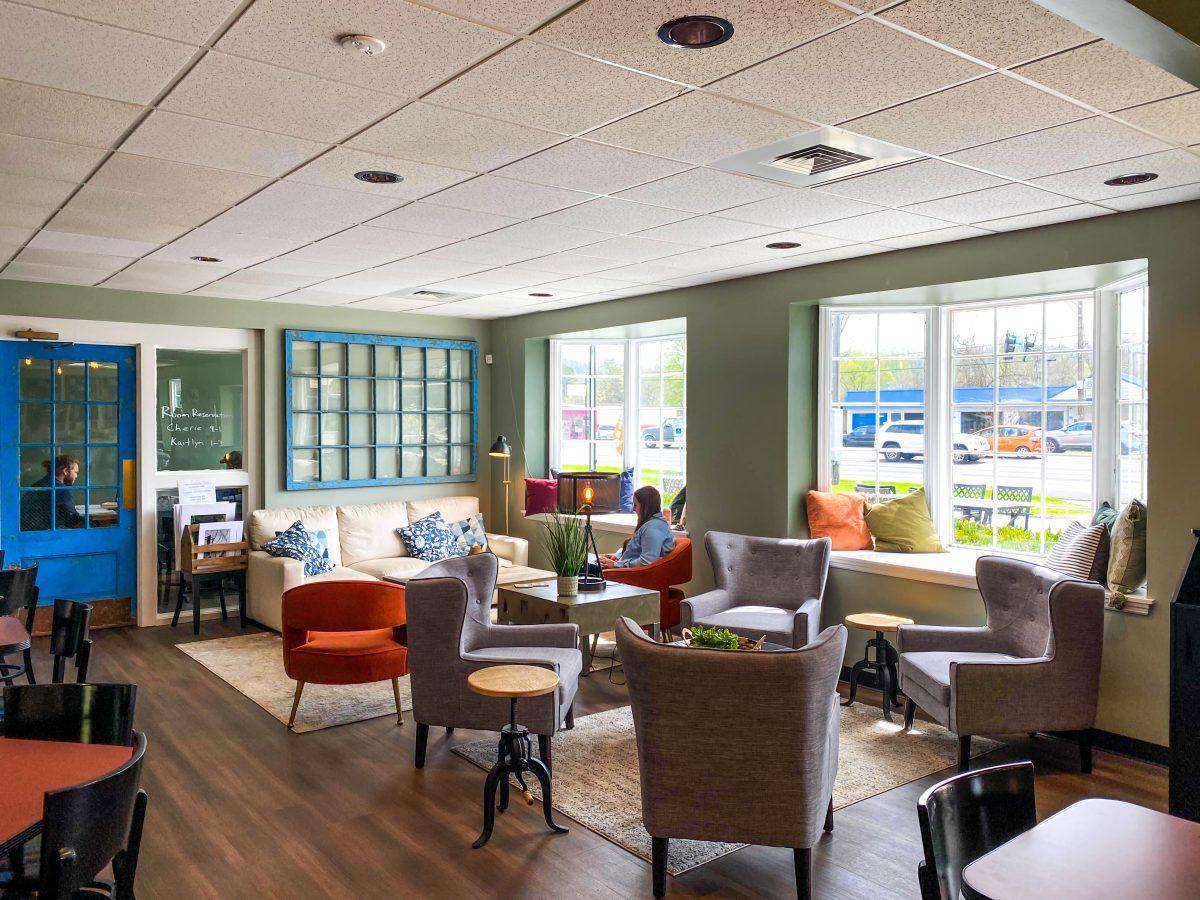 CommonPlace Coffee utilizes a previous bank building and transforms the space into a welcoming environment to make guests comfortable to stay and study, chat or enjoy a drink made in-house. Wednesday Apr 6, 2022.