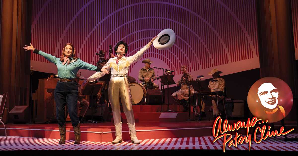 Deanna Surber (left) and Laura Beth Wells (right) play close friends Louise Seger and Patsy Cline in the CBT’s revival of "Always…Patsy Cline," running through May 15. Photo by Ella Marston. 
